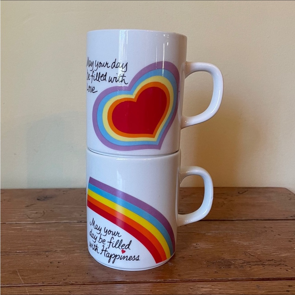 Rainbow Love & Happiness Stackable Mugs